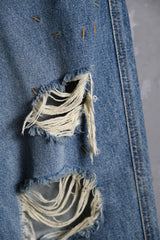 ADER ERROR。ダメージジーンズ 韓国デザイナーブランドのウォッシュ加工ダメージジーンズ