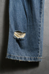 ADER ERROR。ダメージジーンズ 韓国デザイナーブランドのウォッシュ加工ダメージジーンズ