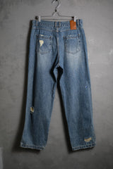 ADER ERROR。ダメージジーンズ 韓国デザイナーブランドのウォッシュ加工ダメージジーンズ