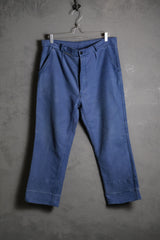 French 1970's Vintage Indigo Moleskin Pants French workwear vintage blue-dyed moleskin work pants