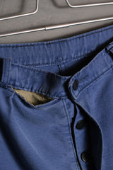 French 1970's Vintage Indigo Moleskin Pants French workwear vintage blue-dyed moleskin work pants