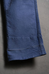 French 1970's Vintage Indigo Moleskin Pants French workwear vintage blue-dyed moleskin work pants