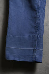 French 1970's Vintage Indigo Moleskin Pants French workwear vintage blue-dyed moleskin work pants