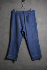 French 1970's Vintage Indigo Moleskin Pants French workwear vintage blue-dyed moleskin work pants