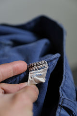 French 1970's Vintage Indigo Moleskin Pants French workwear vintage blue-dyed moleskin work pants