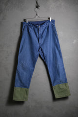 French Vintage Remake Moleskin Pants 法國古著改製 鼴鼠皮拼接工作褲