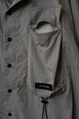 ISO. POETISM Anzin Box Chest Pocket Tech Shirt 丹麥設計師品牌 異材質拼接機能襯衫