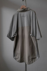 ISO. POETISM Anzin Box Chest Pocket Tech Shirt 丹麥設計師品牌 異材質拼接機能襯衫