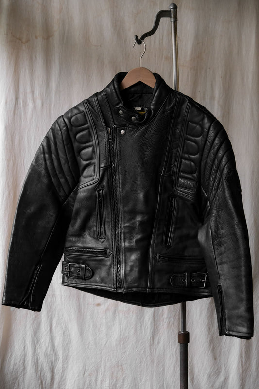 ”AKITO MERCURY PLUS” Vintage Leather Moto Biker Jacket 古著真皮摩托車騎行皮衣夾克