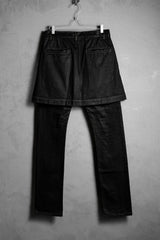 Rick Owens DRKSHDW Waxed Denim Skirt Jeans