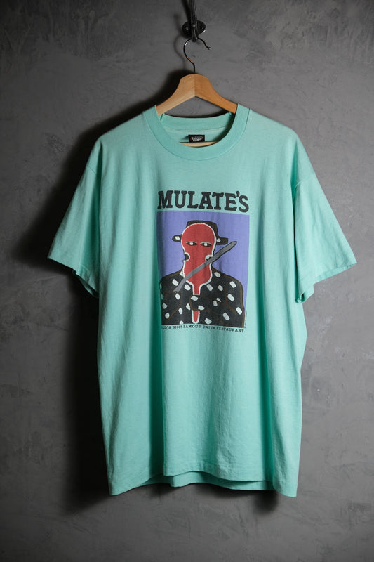 1985 Vintage Francis Pavy Mulate's The Original Cajun Restaurant Tee 美國畫家  Made in USA  Single Stitch
