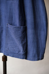 French Vintage Indigo Work Jacket French vintage work twill blue dyed work jacket