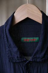 CASEY CASEY Indigo Dyed Wrinkle Shirt 法國設計師品牌 藍染皺褶棉質襯衫