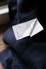 Yohji Yamamoto Pour Homme 23S/S Pleated Detail Linen Long Shirt Navy 山本耀司男裝主線 皺褶裝飾亞麻長版襯衫 可拆領
