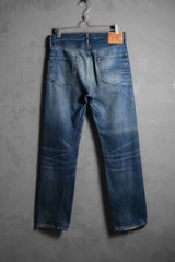 リーバイス ヴィンテージ クロージング LVC 55501XX ビッグE セルビッジデニムジーンズ レプリカ ウォッシュ加工 ダメージ加工 セルビッジデニムジーンズ