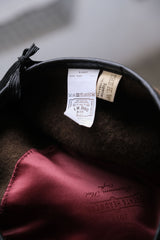 THE HW DOG & CO D-00625 LEATHER BERET Leather-trimmed wool beret Army Green/Coffee