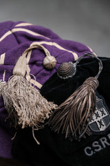 1937~1938 British Velvet Embroidered Rugby Cap 英國橄欖球隊絨布刺繡紀念帽 黑/紫