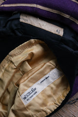 1937~1938 British Velvet Embroidered Rugby Cap 英國橄欖球隊絨布刺繡紀念帽 黑/紫