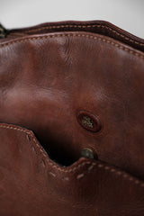 The Bridge Vintage Leather Shoulder Bag Italian leather goods old brand leather side backpack