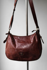 ザ・ブリッジ ヴィンテージレザーショルダーバッグ ランポジッパー イタリアンレザーグッズ オールドブランドレザージッパーサイドバックパック