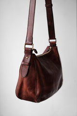 ザ・ブリッジ ヴィンテージレザーショルダーバッグ ランポジッパー イタリアンレザーグッズ オールドブランドレザージッパーサイドバックパック