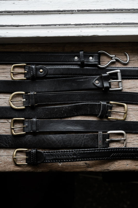 Black Leather Belt Black leather belt with various options