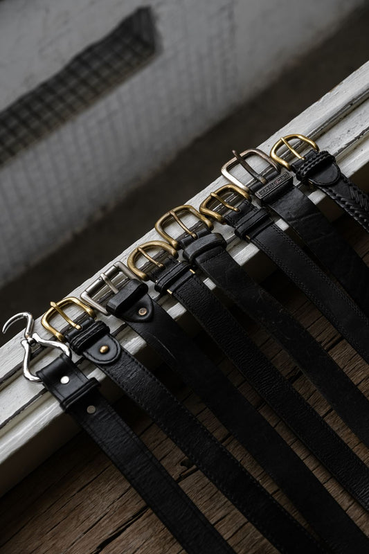 Black Leather Belt Black leather belt with various options