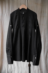 Number (N)ine 07S/S Stand Collar Shirt Takahiro Miyashita Ruffled Stand Collar Court Shirt Umbrella Hem