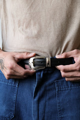 Western Style Buffalo Leather Buckle belt Western style buffalo leather single buckle belt (wide version)