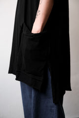 Yohji Yamamoto POUR HOMME ULTIMA COTTON T-SHIRT WITH LARGE SIDE POCKET