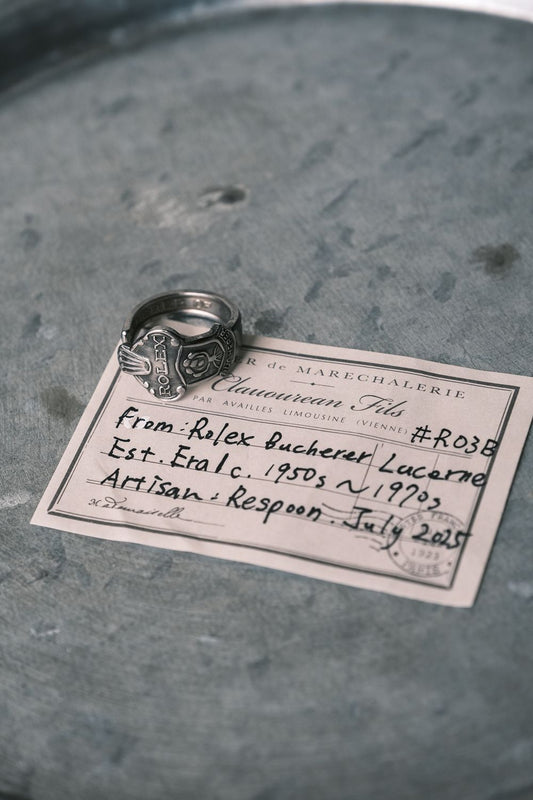 ROLEX Bucherer Lucerne C.1950~1970’s Spoon Ring 古董勞力士紀念湯匙手工戒指