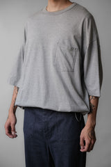 Comme Des Garcons Homme Cotton Jersey Pocket T-Shirt Gery 下擺抽繩口袋Tee