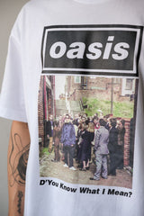Oasis ADAM ET ROPE' 30周年記念Tシャツ D'You Know What I Mean?ホワイトオアシス 30周年記念 ショートTシャツ 新品