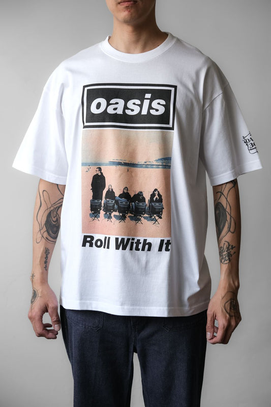 オアシス ADAM ET ROPE' 30周年記念Tシャツ ロールウィズイット ホワイト オアシス 30周年記念ショートTシャツ 新品