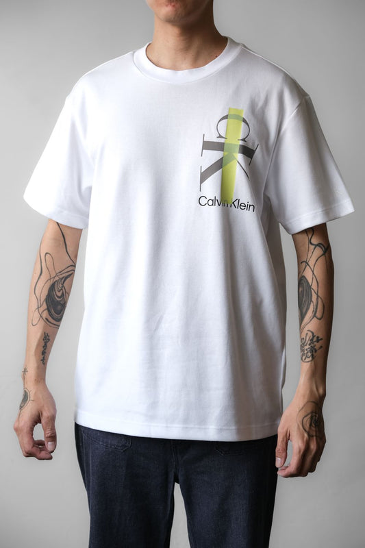カルバン・クライン・ジーンズ TWO TONE MONOLOGO TEE ツーカラーロゴ ショートTシャツ
