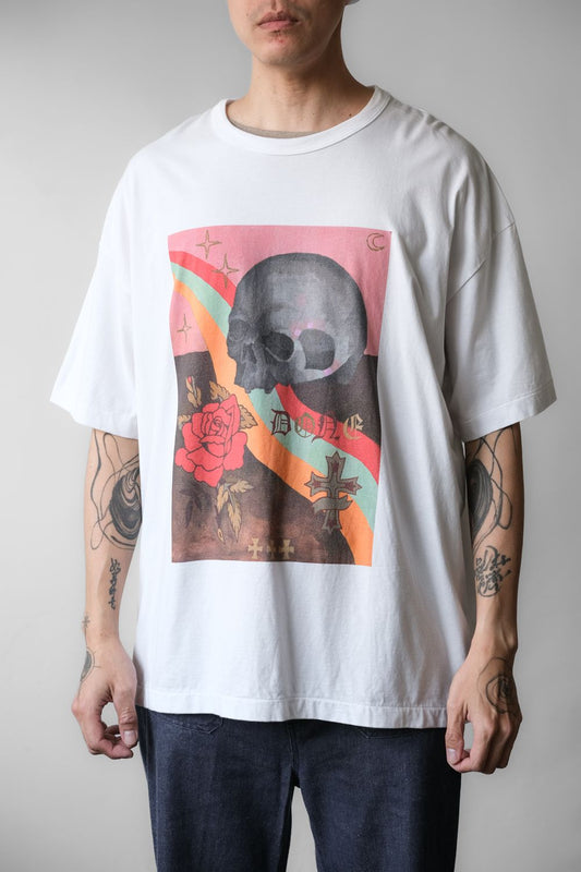 COOTIE PRODUCTIONS PRINT S/S TEE (DONE) -WHITE 日本のストリートブランドジョイントプリントショートTシャツ