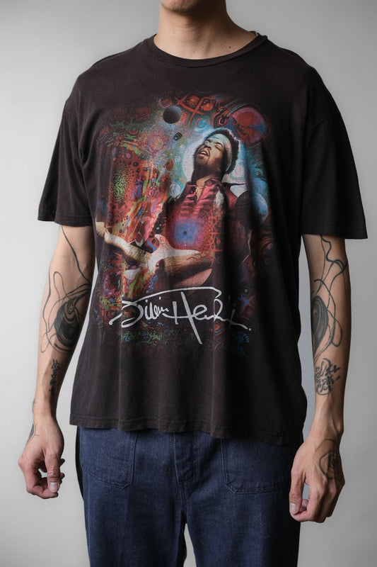 ジミ・ヘンドリックス 2007 サイケデリック バンド Tシャツ ジミ・ヘンドリックス ギター ゴッド プリント ショート Tシャツ