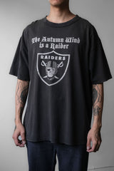 Vintage Oakland Raiders Raider Nation Anthem The Autumn Wind T Shirt 奧克蘭突襲者 印花短Tee