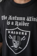 Vintage Oakland Raiders Raider Nation Anthem The Autumn Wind T Shirt 奧克蘭突襲者 印花短Tee
