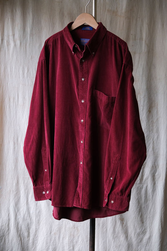 ペンドルトン ヴィンテージ コーデュロイ シャツ アメリカの100年以上の歴史を誇るクラシックなウールブランド ダークレッドのコーデュロイシャツ