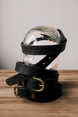 BAN Spec.1 Noire / フルグレインバックハイドベルト - アメリカンファットベジタブルタンニンなめしレザーベルト