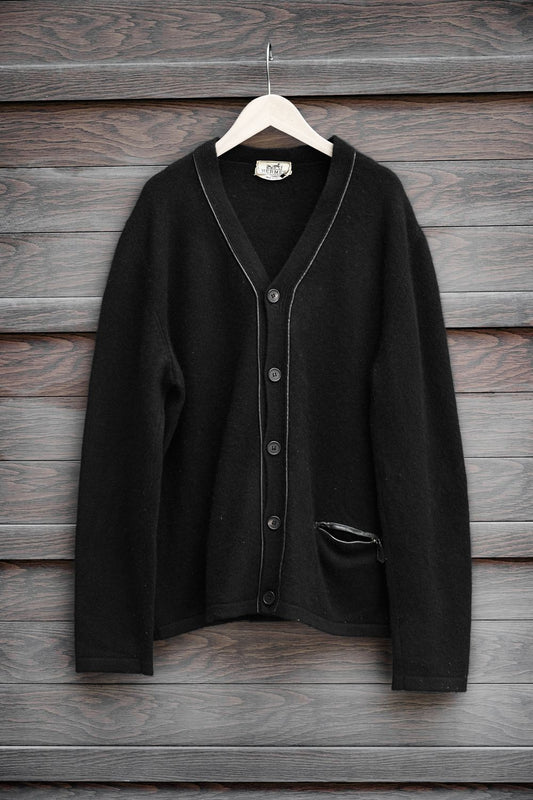 HERMES 1990's Cashmere Cardigan Hermès 1990s Cashmere Cardigan Riri zipper Made in Italy