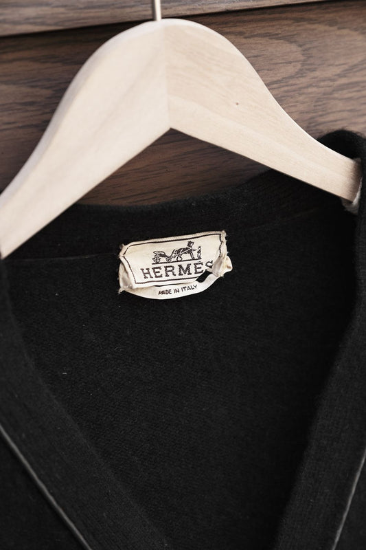 HERMES 1990's Cashmere Cardigan Hermès 1990s Cashmere Cardigan Riri zipper Made in Italy