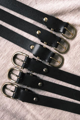 BAN Spec.1 Noire / フルグレインバックハイドベルト - アメリカンファットベジタブルタンニンなめしレザーベルト