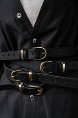 BAN Spec.1 Noire / フルグレインバックハイドベルト - アメリカンファットベジタブルタンニンなめしレザーベルト