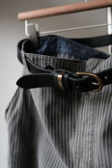 BAN Spec.1 Noire / フルグレインバックハイドベルト - アメリカンファットベジタブルタンニンなめしレザーベルト