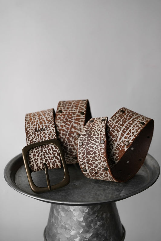 ESPRIT Cow Leather Belt Crush Grain Leather Belt