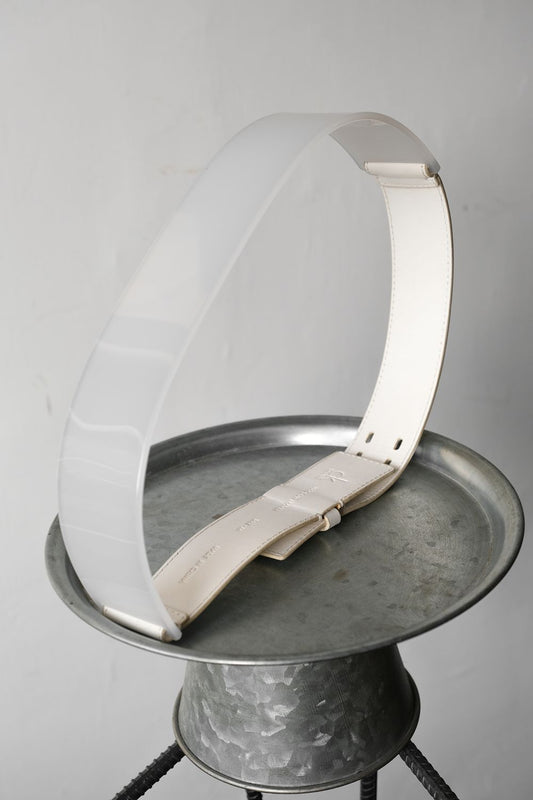 Calvin Klein Cow Leather Translucent Belt Translucent plastic and leather belt