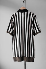 1960年代の「ウィルソン」ストライプハーフジップレフリージャージシャツ タロンジッパー ヴィンテージニットハーフジップレフリーシャツ