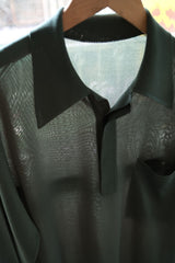 ヴィンテージL/Sメッシュポロシャツ ヴィンテージメッシュシースルー長袖ポロシャツ